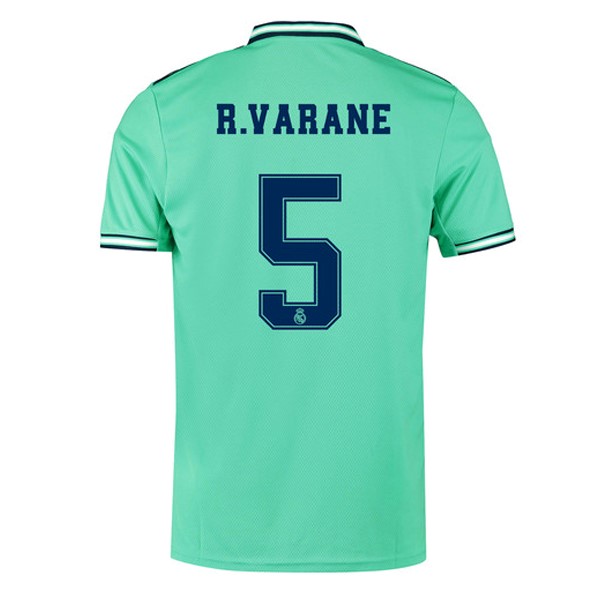 Camiseta Real Madrid NO.5 Varane Tercera equipo 2019-20 Verde